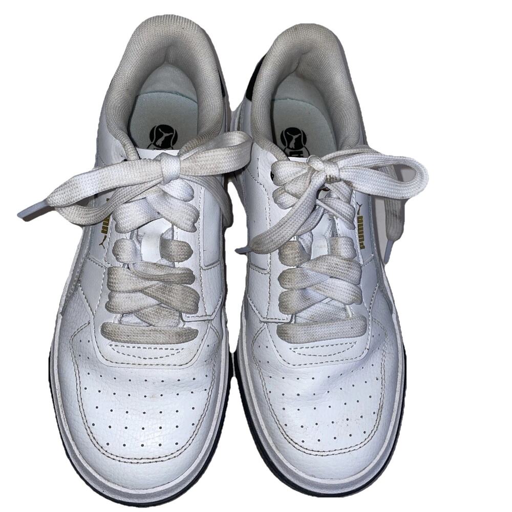 PUMA Cali Court Girl’s Leather Sneakers Sz 5.5 White